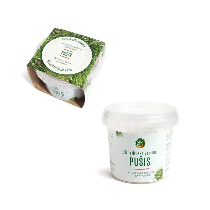 Juodosios jūros druska su pušų eteriniu aliejumi Mėta, 350g