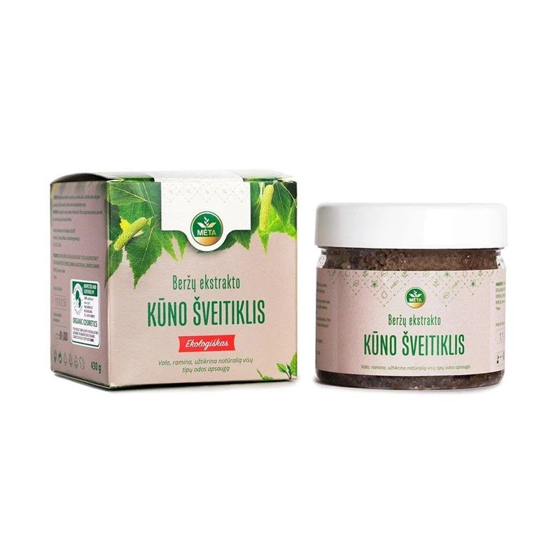 Bērzu ekstrakts BODY SCRUB organisks. MĖTA 430 g