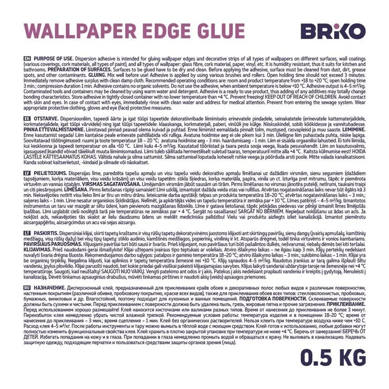 Tapešu līme Briko Bordofix, 0.5 kg