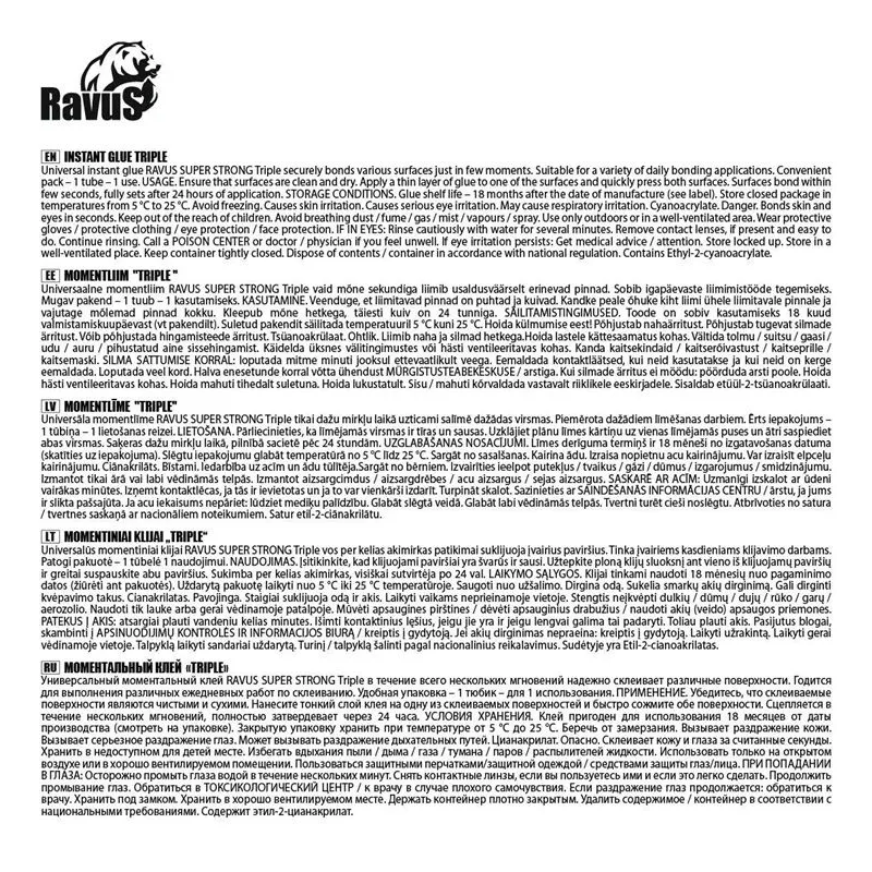 Līme kontakti Ravus Multi-task, 0.03 l, dzeltena krās.