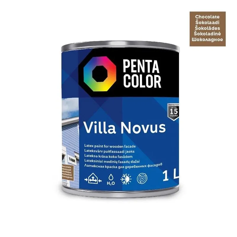 Fasāžu krāsa Pentacolor Villa Novus, šokolādes krās., 1 l