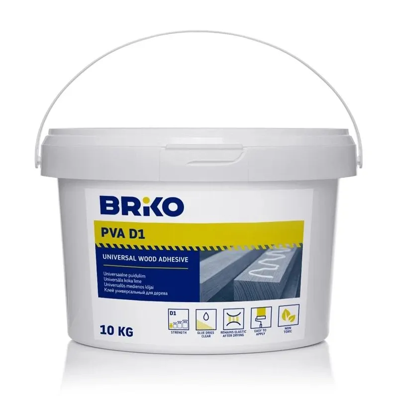 Līme universālā līme Briko PVA D1, 10 kg, balta krās.