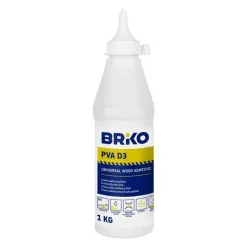 Клей универсальный Briko PVA D3, 1 кг, белый цв.