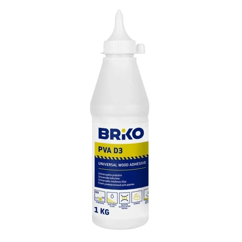 Līme universālā līme Briko PVA D3, 1 kg, balta krās.