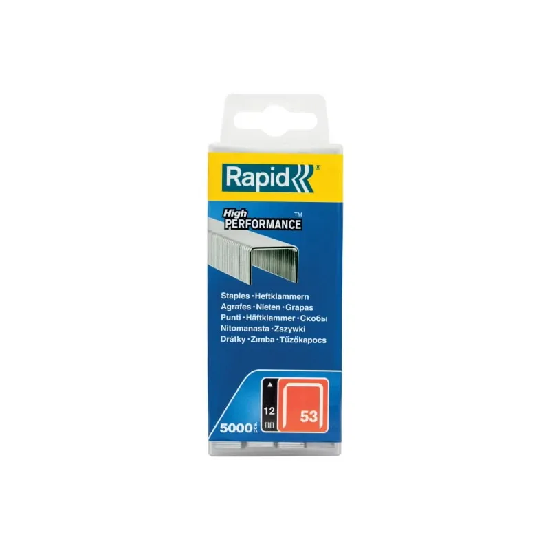 Kabės 53-12 5000vnt.11,4x0,75mm, raudonos, plastikinė pak., Rapid