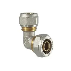 Užveržiama alkūnė TDM Brass 1065, 90 °, 20mm, žalvaris