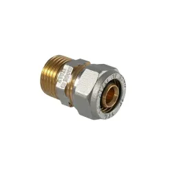 Užveržiamas antgalis TDM Brass 1030, 26mm x 1, žalvaris-nikelis