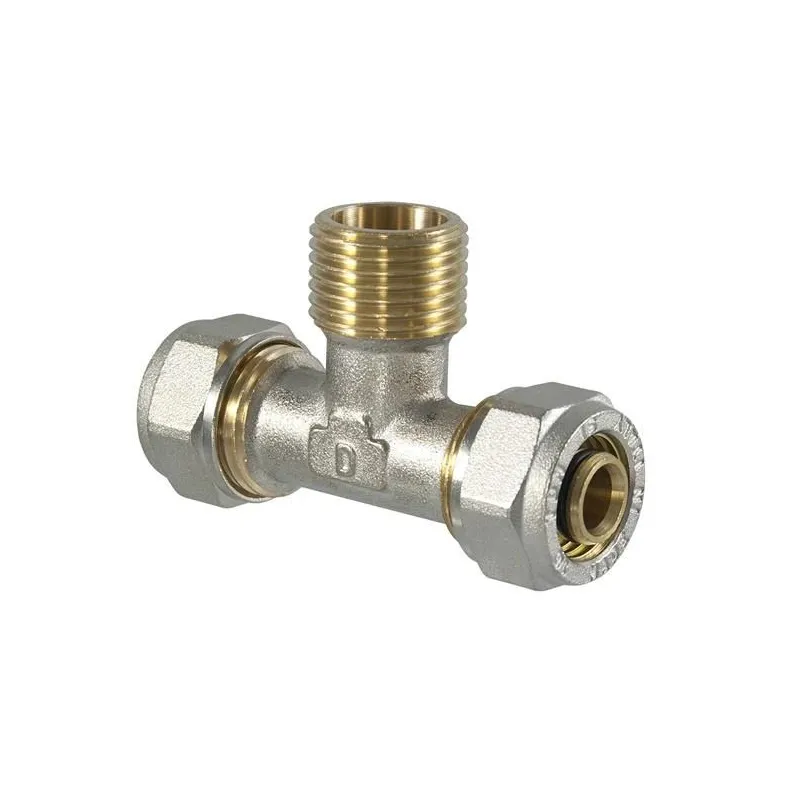 Savelkams trejgabals TDM Brass 1060, 90 °, 26mm x 3-4, misiņš-niķelis