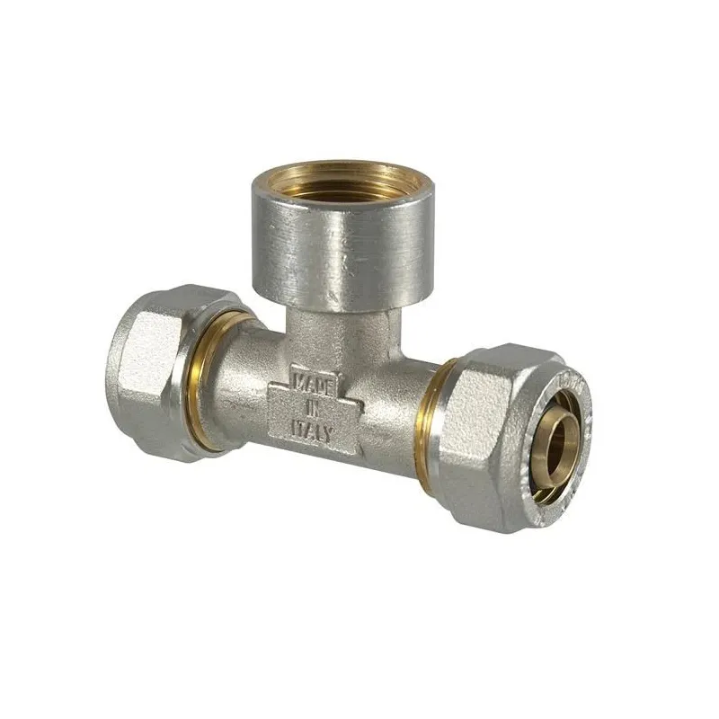 Savelkams trejgabals TDM Brass 1055, 90 °, 26mm x 3-4, misiņš-niķelis-varš