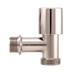 Ventiil TDM Brass, nurk, pesumasina ühendamiseks, 1-2 tolli - väliskeere, 3-4 tolli - väliskeere