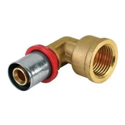 Pressitud küünarnukk TDM Brass 1670, 90 °, 20mm x 1-2, messing