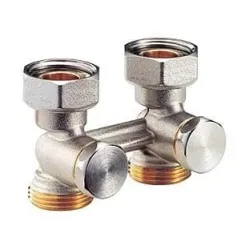 Узел Giacomini, прямой, для подключения радиаторов, 3-4 дюйма - внешняя резьба, 3-4 дюйма - внутренняя резьба