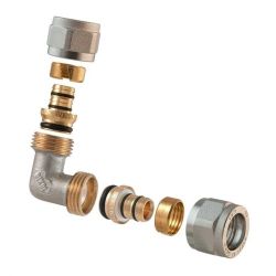 Izjaucams līkums. diametrs 16x16 mm. TDM Brass