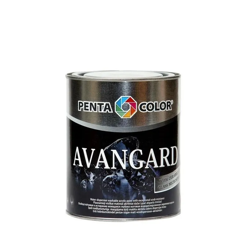 Dispersijas krāsa Pentacolor Avangard, balta krās., 0.9 l