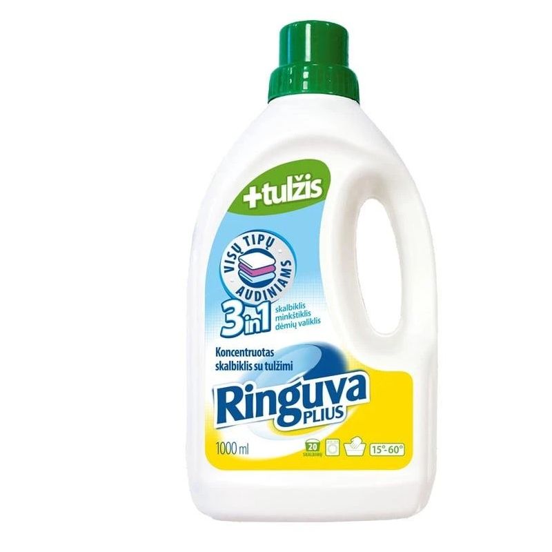 Šķidrais veļas mazgāšanas līdzeklis RINGUVA PLUS 3IN1. 1 l. 20 mazg.