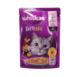 Mitrā kaķu barība Whiskas Salmon. carrot. 0.085 kg