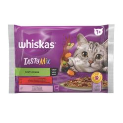 Mitrā kaķu barība Whiskas. zivs-gaļa. 4x85g
