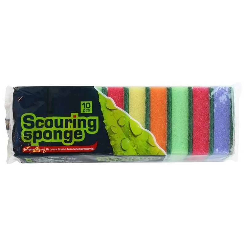 Kempinė valymui 39005, įvairių spalvų, 10 vnt.