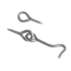 Kabliukas Domax 8871 K-60 201, sidabro sp., 6 cm x 1.4 cm