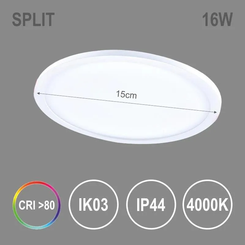 Lampa padziļinājums Tope Split, 4000°K, LED, balta krās.
