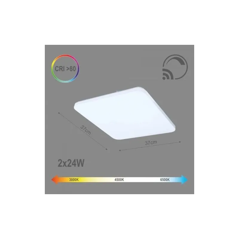 Šviestuvas plafonas Tope Sopot 6004000074, LED, 3000 - 6500 °K, 2 x 24 W