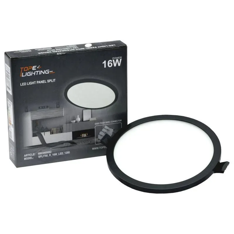 Lampa padziļinājums Tope Split, 3000°K, LED, melna krās.