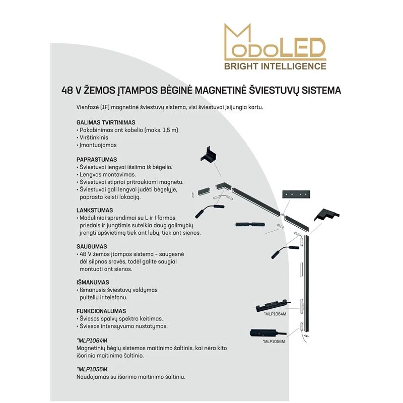 Lampa Modoled Magnetic. 12 W. LED. 3000 - 6000 °K
