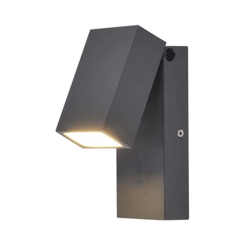 Āra sienas lampa Tope Seto, 5W, LED, IP65, antracīta krās., 9.5 cm x 15.5 cm