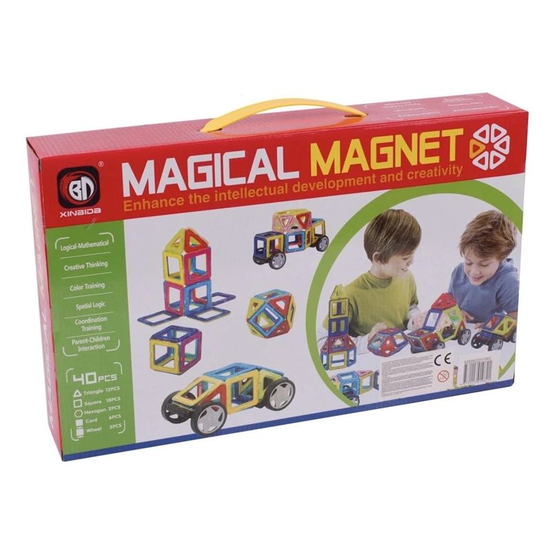 Konstruktors Xinbida Magical Magnet 525050201. 40 gab.