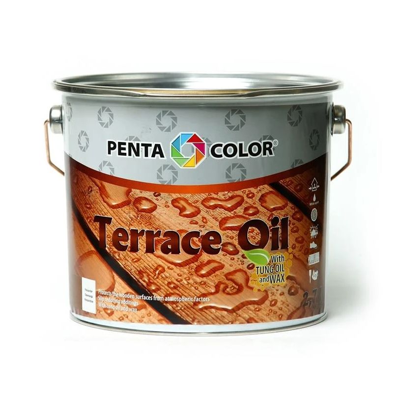 Aliejus terasoms su tungu „terrace oil“ ,šv. rudas, 2.7 l,