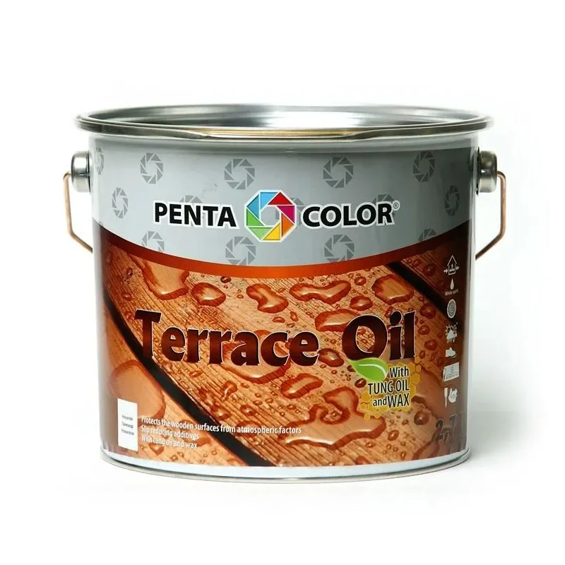 Eļļa terasēm Pentacolor Terrace Oil, gaiši brūna krās., 2.7 l