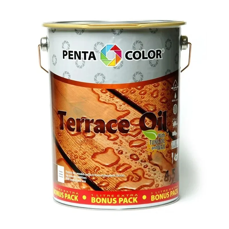 Eļļa terasēm Pentacolor Terrace Oil, gaiši brūna krās., 4.5 l