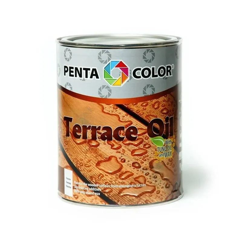 Eļļa terasēm Pentacolor Terrace Oil, tumši brūna krās., 0.9 l