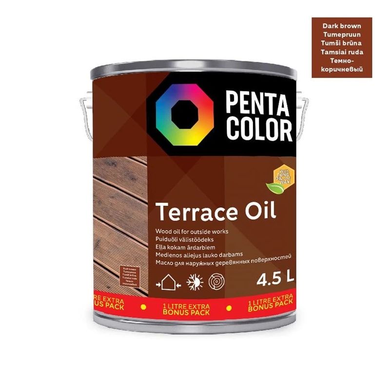 Aliejus terasoms su tungu „terrace oil“ ,t. rudas, 3.5+1 l,