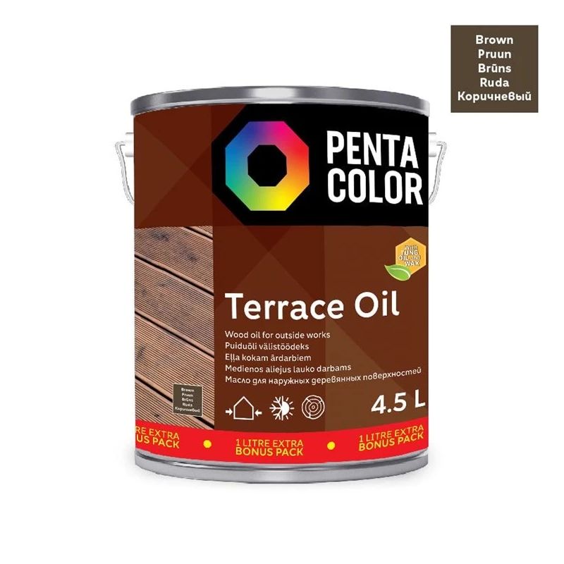Aliejus terasoms su tungu „terrace oil“ ,rudas, 3.5+1 l,