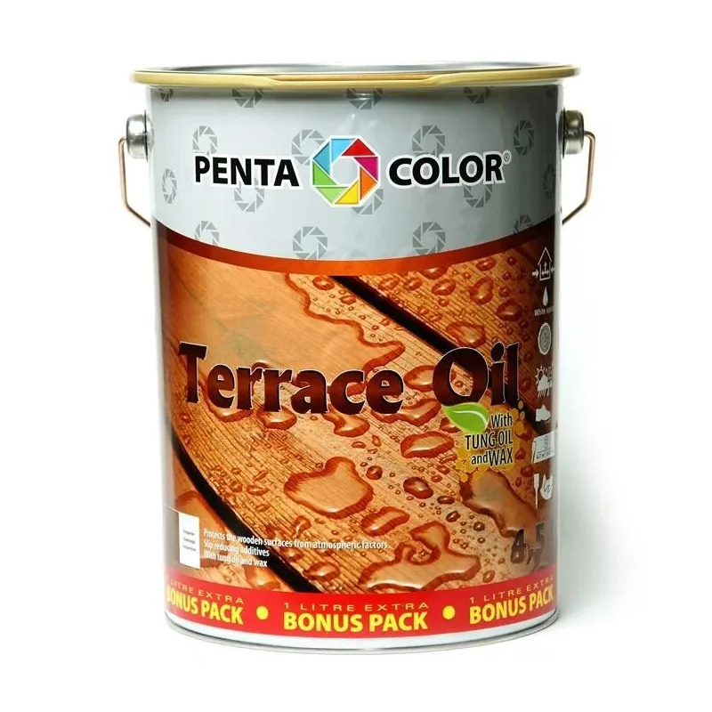 Eļļa terasēm Pentacolor Terrace Oil, brūna krās., 4.5 l