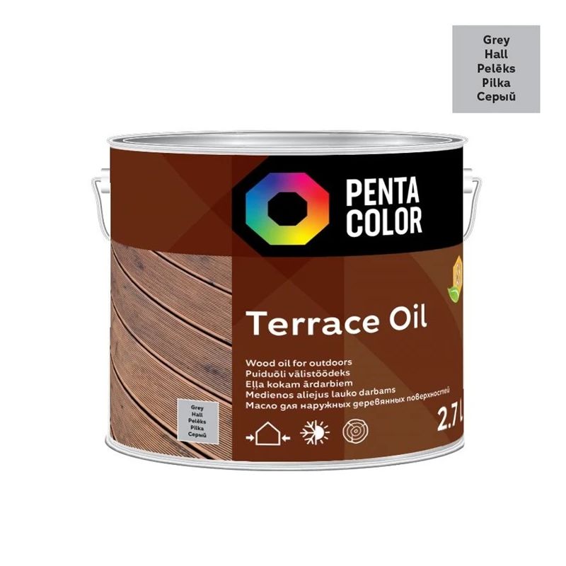 Aliejus terasoms su tungu „terrace oil“ ,pilkas, 2.7 l,