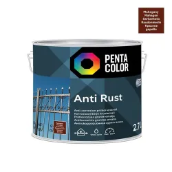 Emailvärv, korrosioonivastane metallkonstruktsioonidele Pentacolor Anti Rust, poolläikiv, 2.7 l, mahagon v.