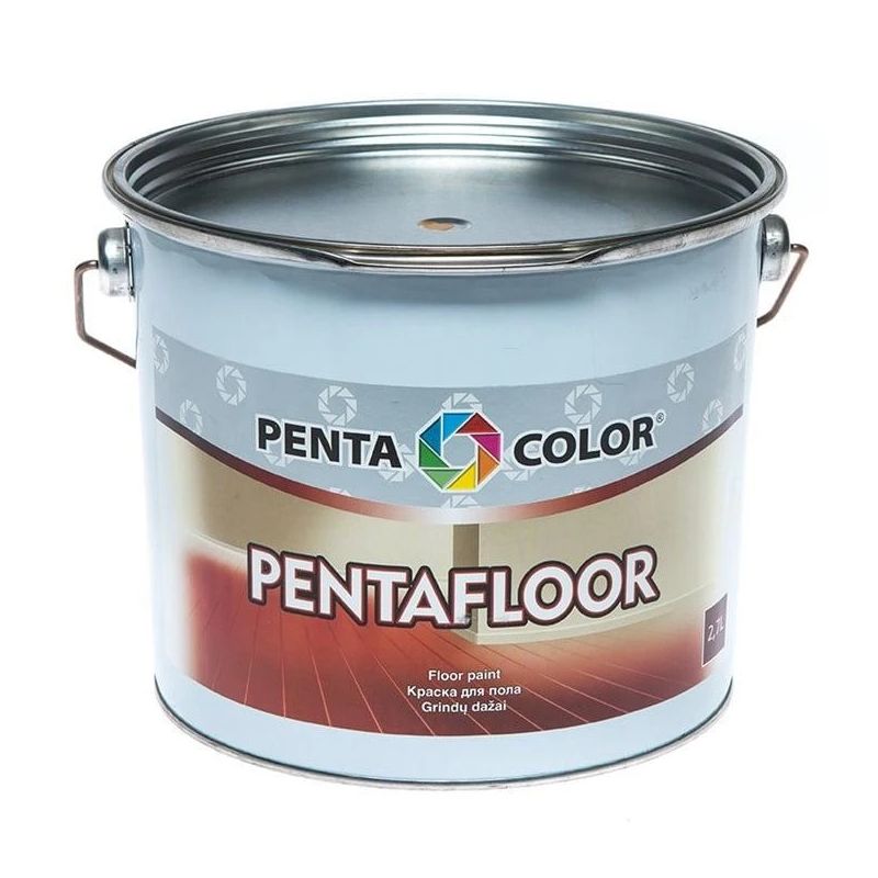 Grīdas krāsa Pentacolor Pentafloor, dzelteni brūnas, 2.7 l