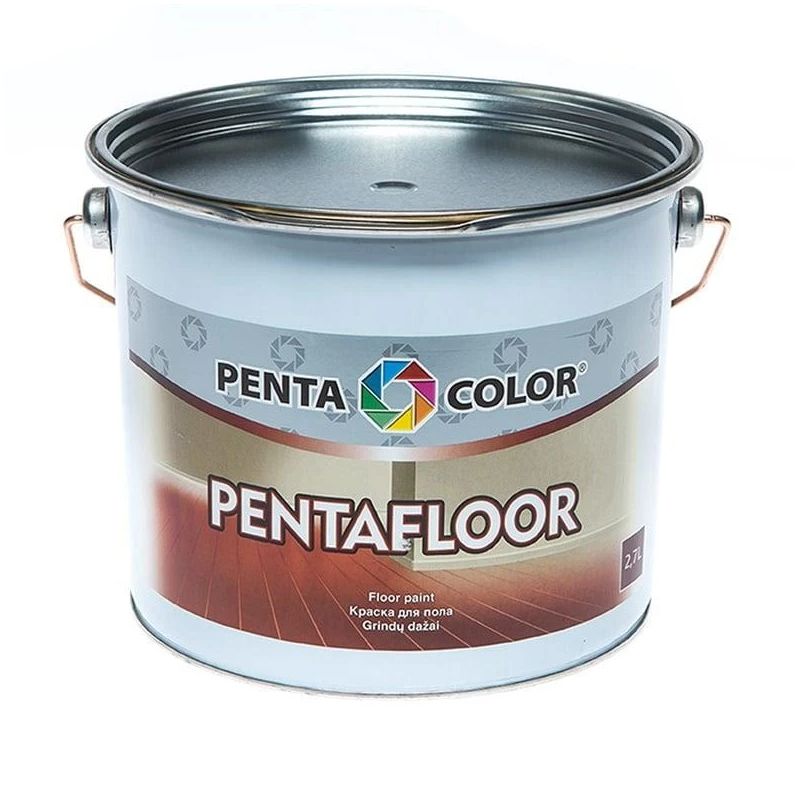 Grīdas krāsas Pentacolor Pentafloor, pelēkas, 2.7 l