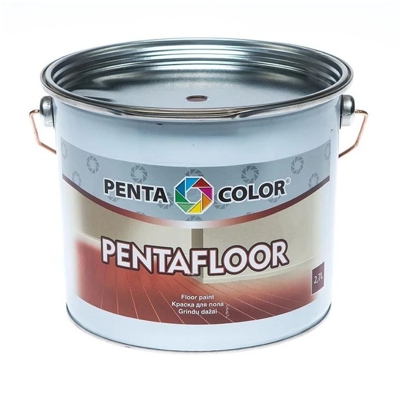 Grīdas krāsa Pentacolor Pentafloor, sarkanbrūnas, 2.7 l