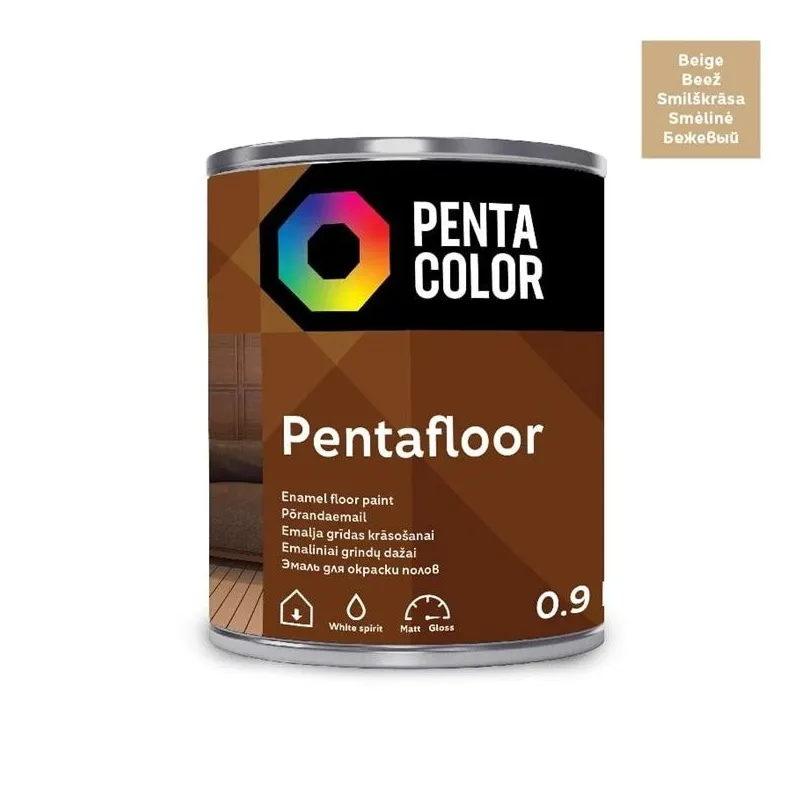Grīdas krāsa Pentacolor Pentafloor, smilšu krāsa, 0.9 l