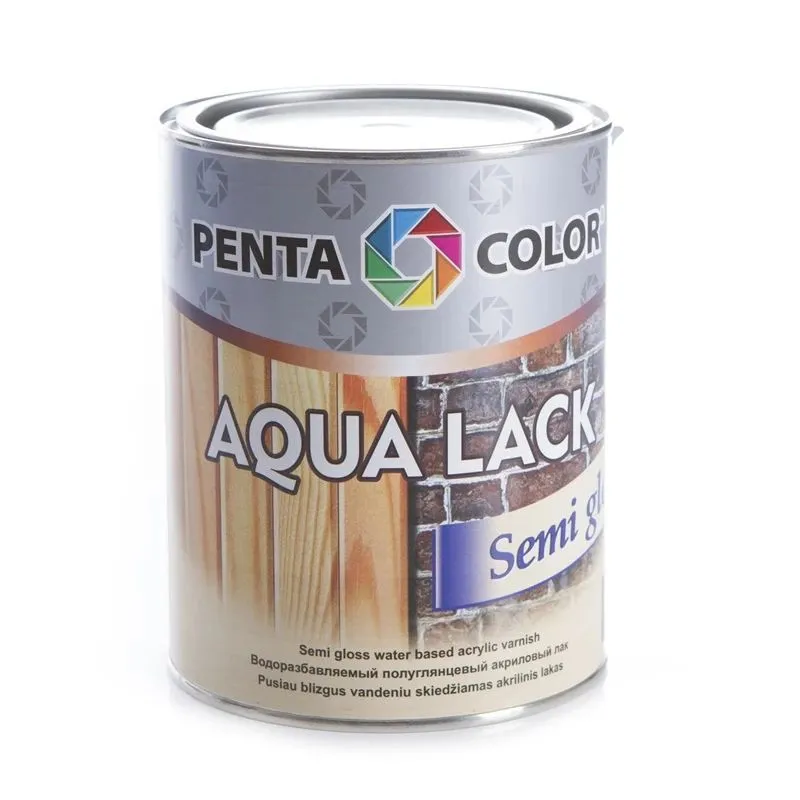 Laka, pus-spīdīgs Pentacolor Aqua Lack, 0.9 l
