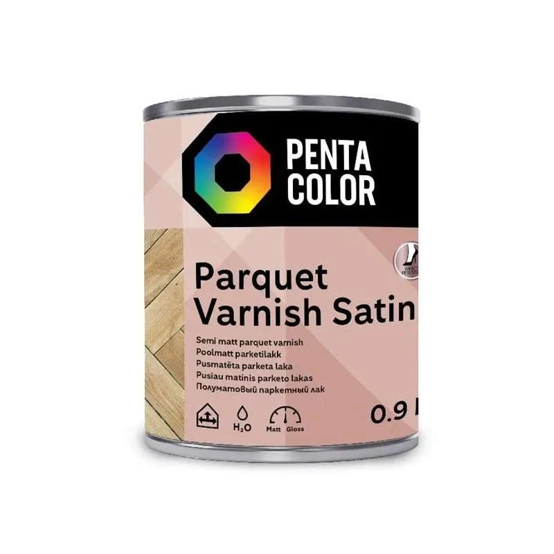 Laka, pus-matēts Pentacolor Parquet, 0.9 l
