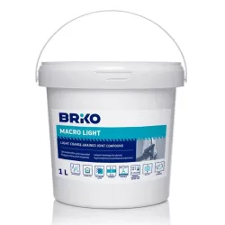 Шпаклевка Briko Macro Light, легкое грубозернистое, белый цв., 1 l