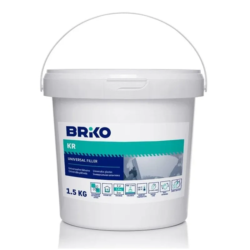 Universalusis glaistas Briko KR, paruoštas naudoti, balta sp.-pilka sp., 1.5 kg