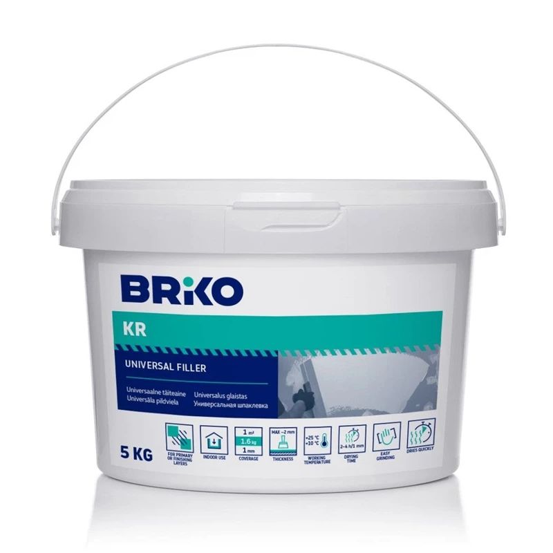 Universāla tepe Briko KR. gatavs lietošanai. balta. 5 kg