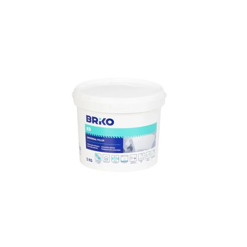 Универсальная шпаклевка Briko KR, готов к использованию, белый цв., 5 кг