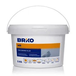 Glaistas Briko MR, smulkiagrūdis, balta sp., 5 kg