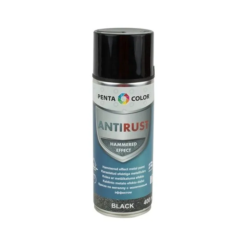 Aerosoolvärv Pentacolor Hammered Effect, dekoratiivne, must v., 0.4 l